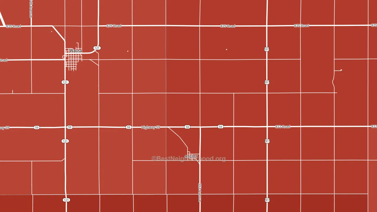 Magnet, NE block-group political-lean map