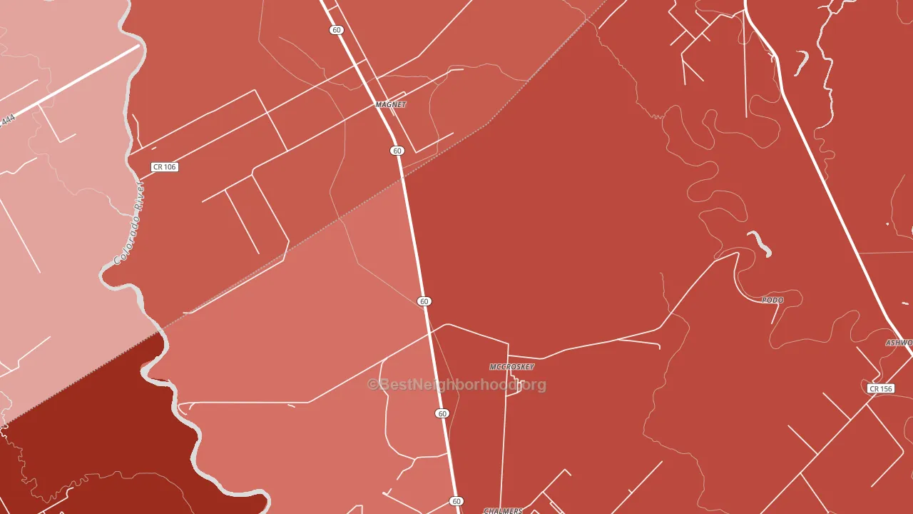 Magnet, TX block-group political-lean map