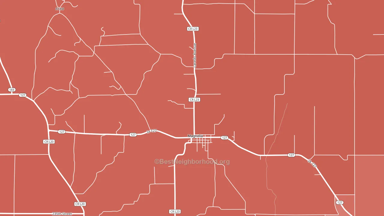 Magnolia, IA block-group political-lean map
