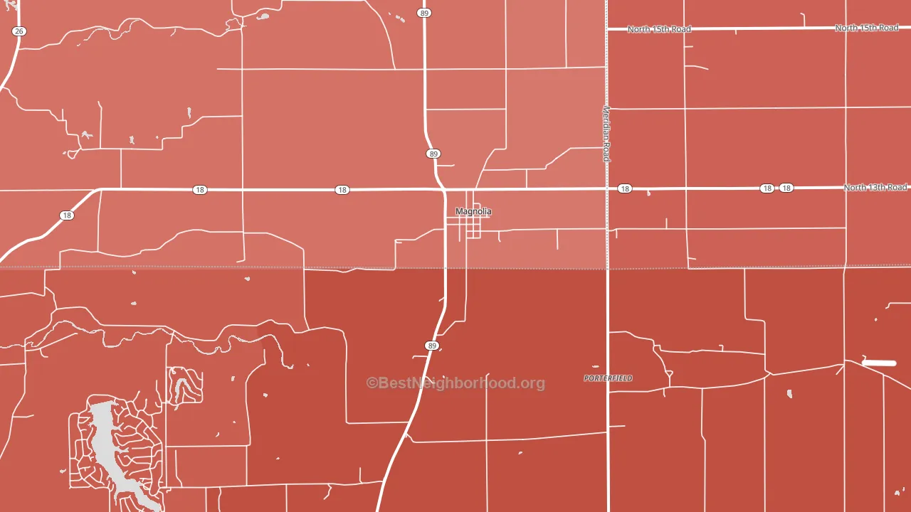 Magnolia, IL block-group political-lean map