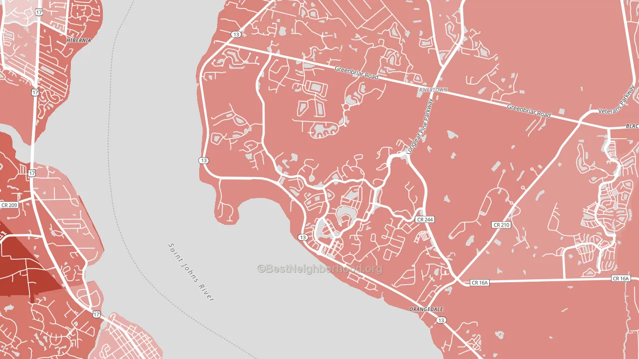 Magnolia Springs, FL block-group political-lean map