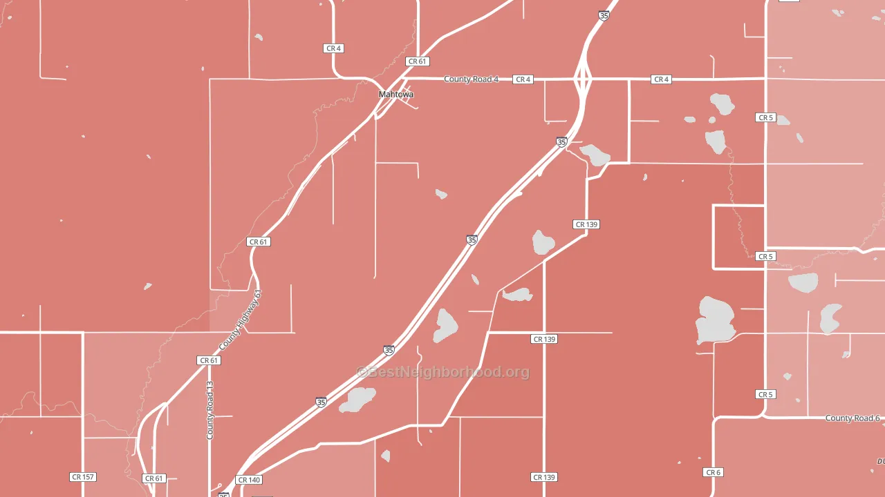 Mahtowa, MN block-group political-lean map