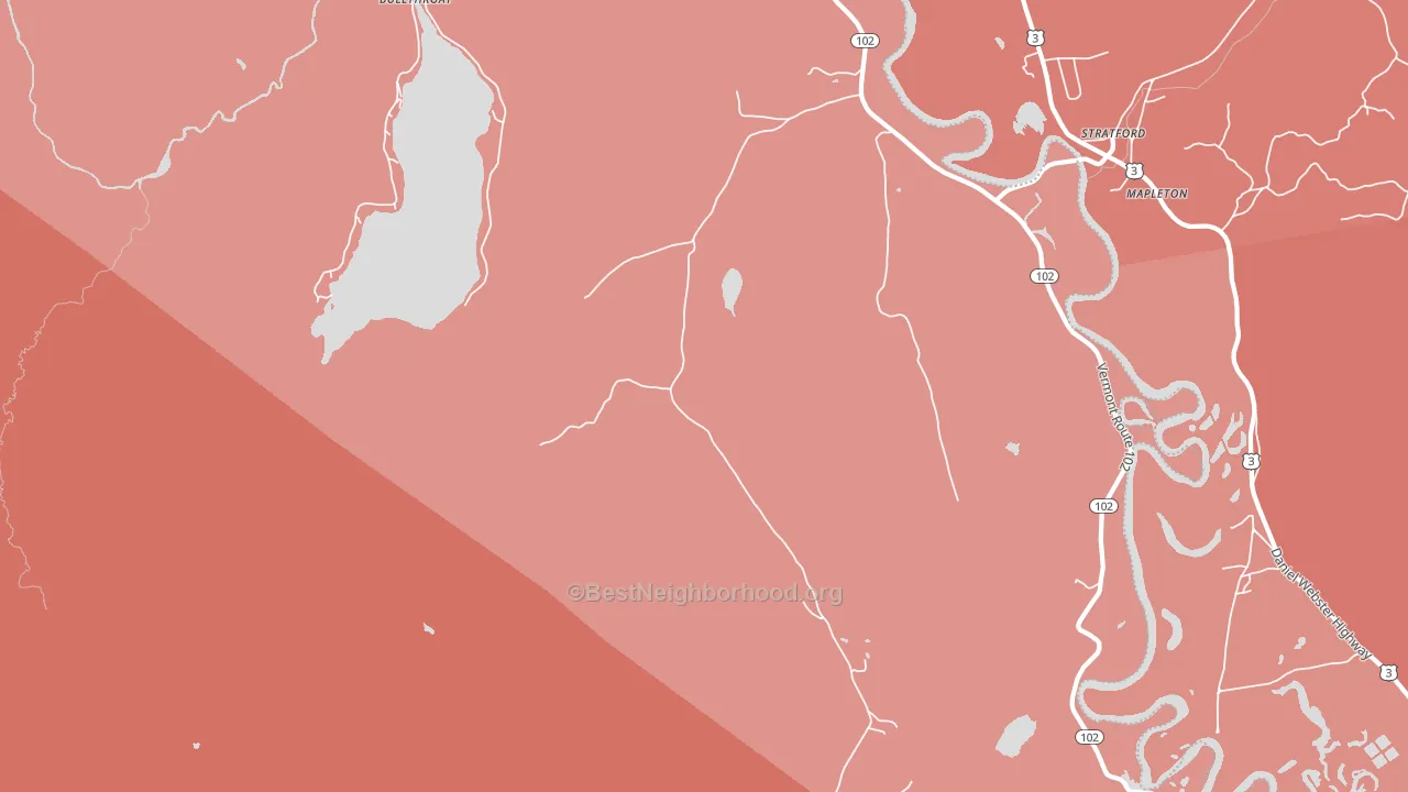 Maidstone, VT block-group political-lean map