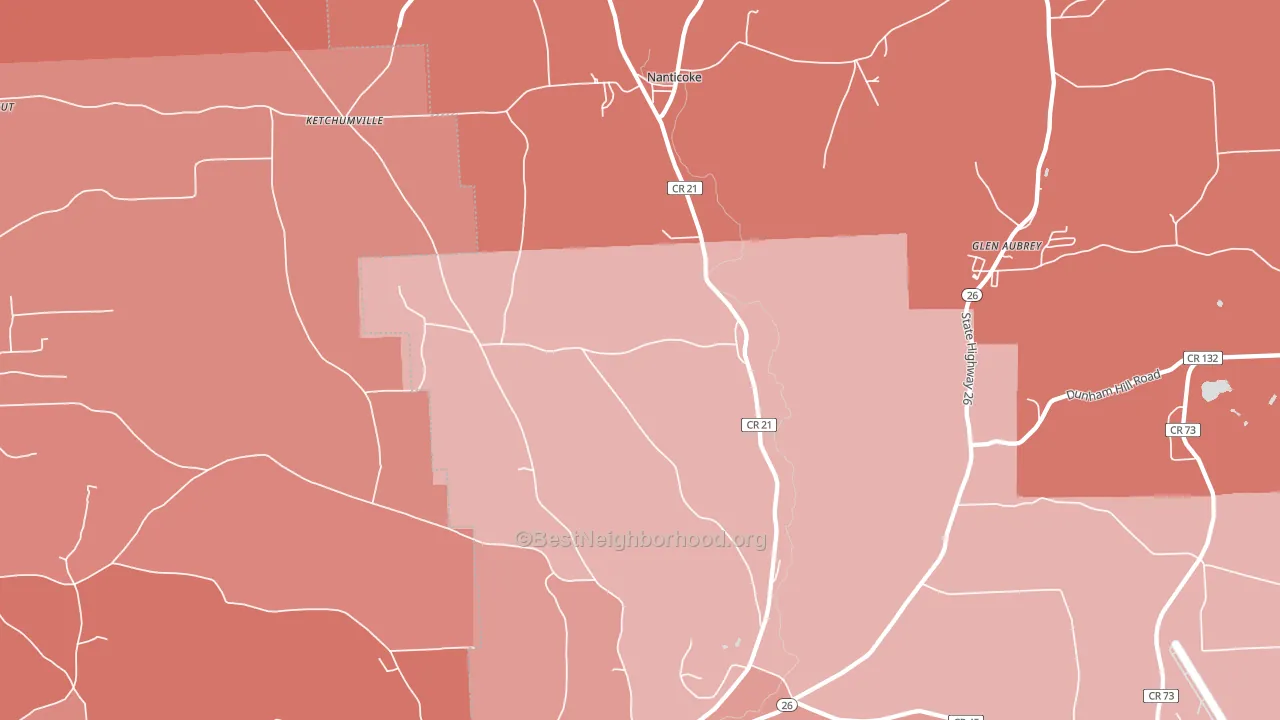 Maine, NY block-group political-lean map