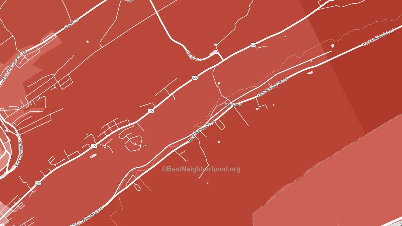 Maitland, PA block-group political-lean map