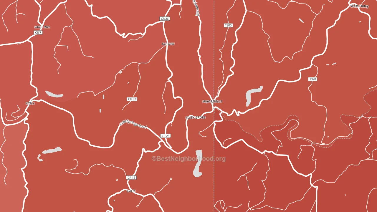 Majorsville, WV block-group political-lean map