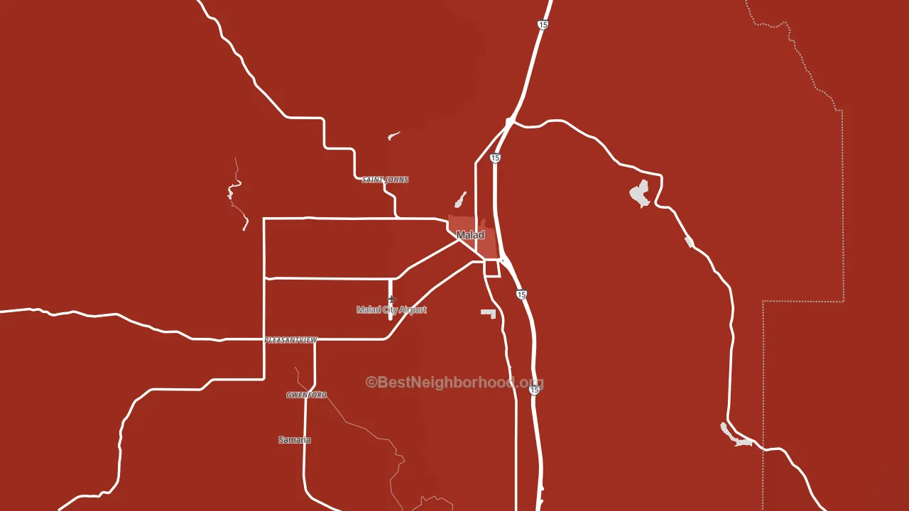 Malad City, ID block-group political-lean map