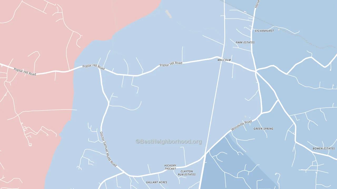 Malcolm, MD block-group political-lean map