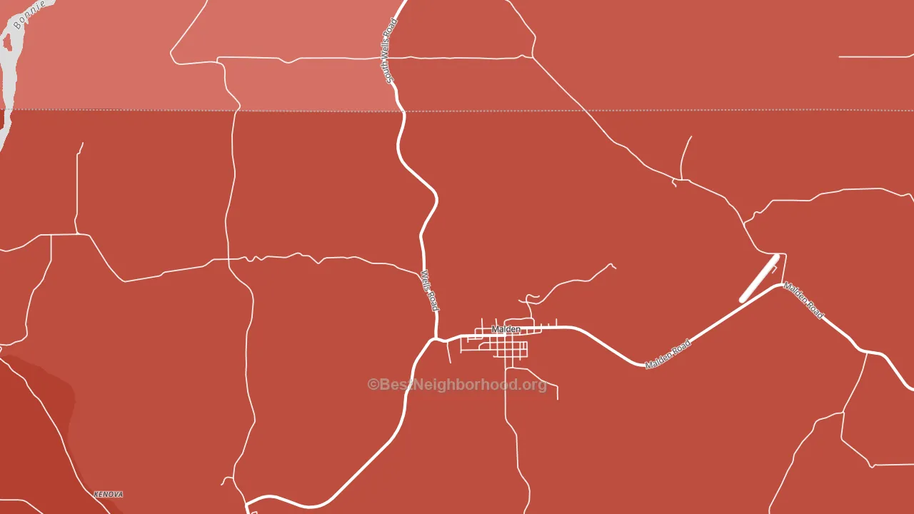 Malden, WA block-group political-lean map