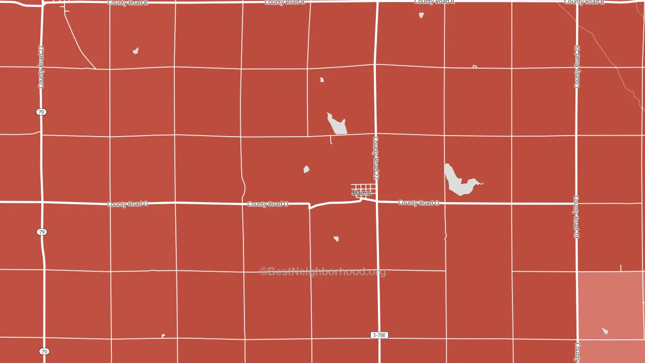 Malmo, NE block-group political-lean map