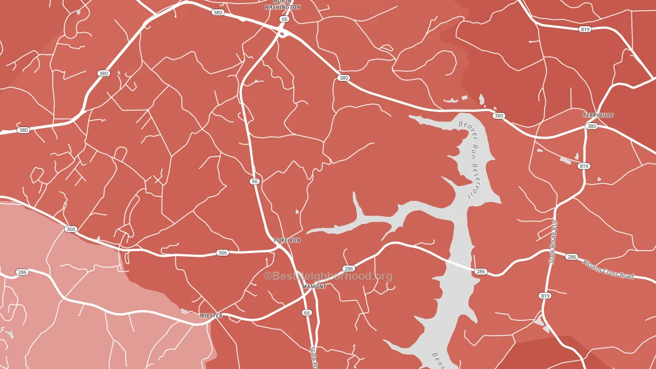 Mamont, PA block-group political-lean map