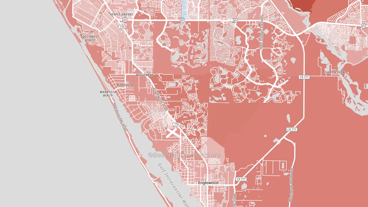 Manasota, FL block-group political-lean map