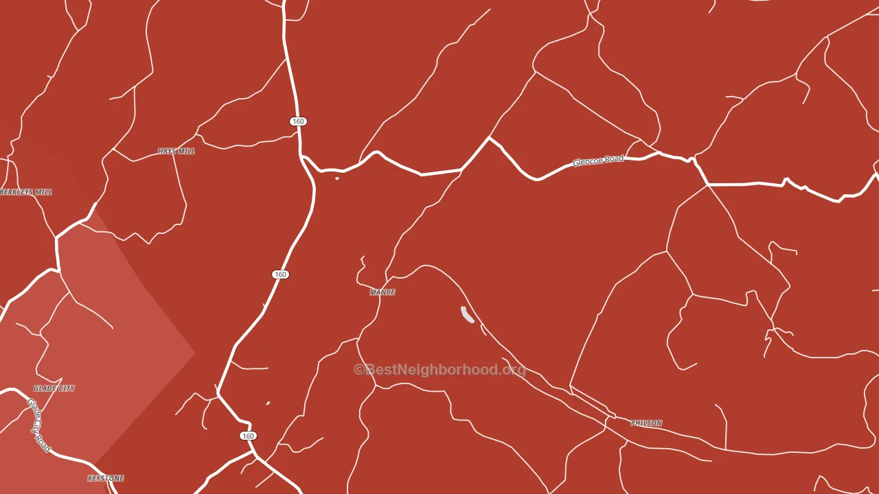 Mance, PA block-group political-lean map