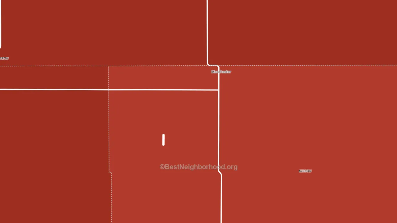 Manchester, OK block-group political-lean map