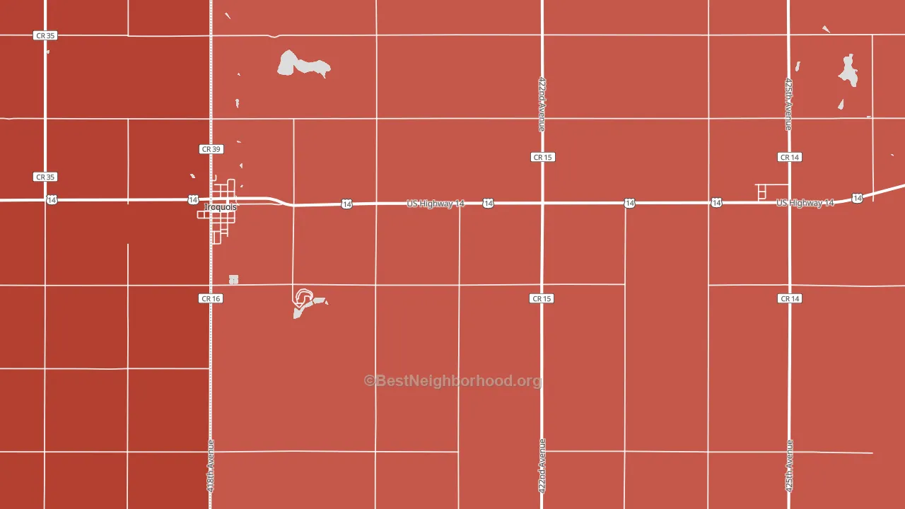Manchester, SD block-group political-lean map