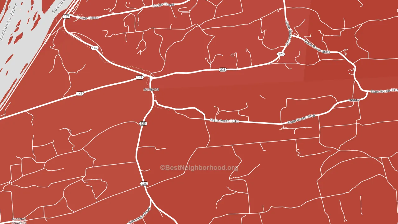 Mandata, PA block-group political-lean map