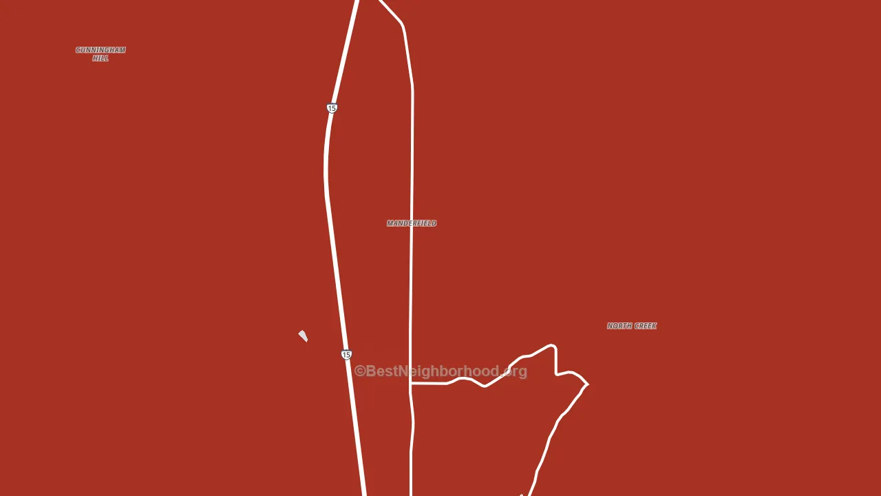 Manderfield, UT block-group political-lean map