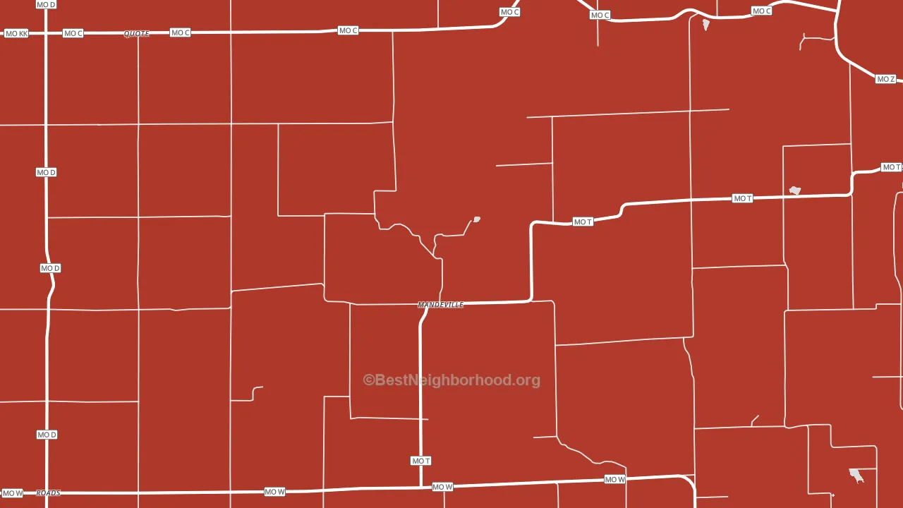 Mandeville, MO block-group political-lean map