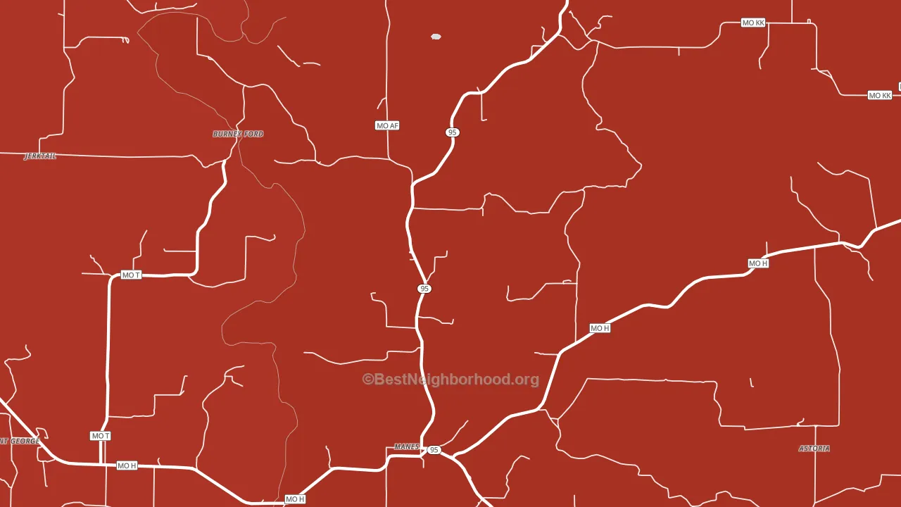 Manes, MO block-group political-lean map