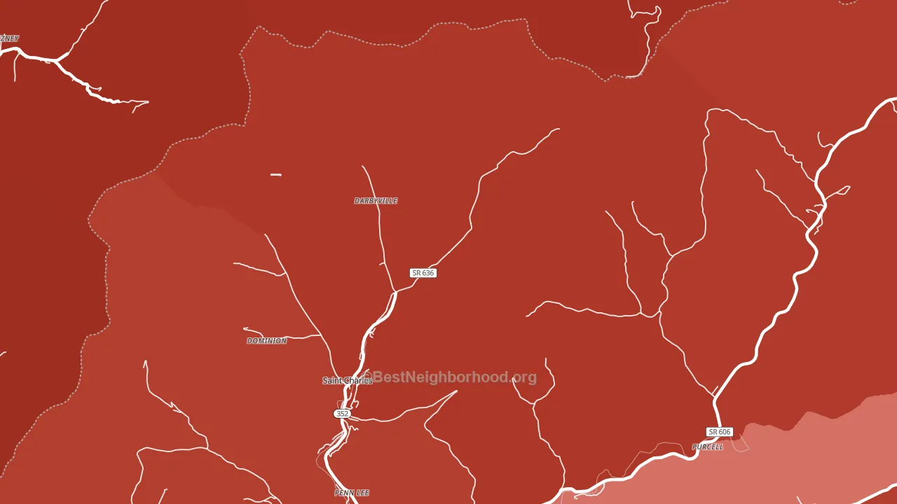 Maness, VA block-group political-lean map