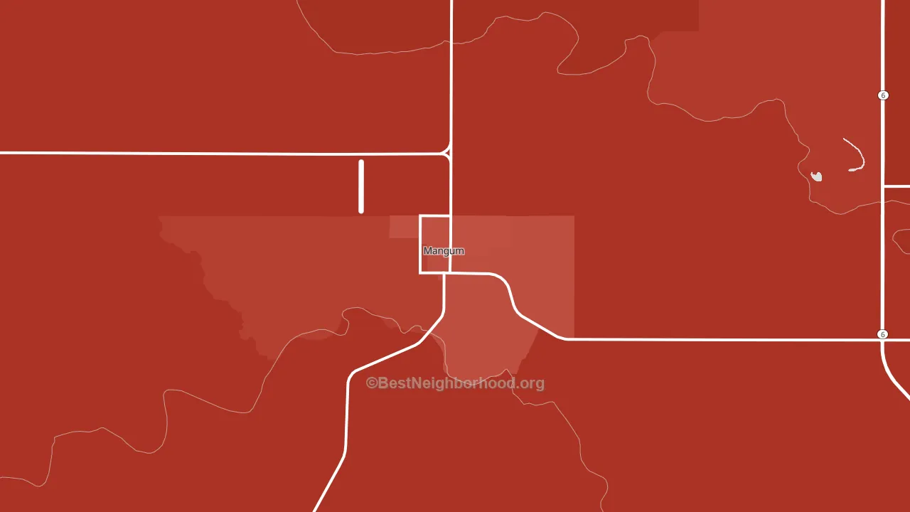 Mangum, OK block-group political-lean map