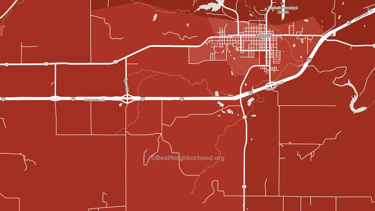 Mangum, TX block-group political-lean map