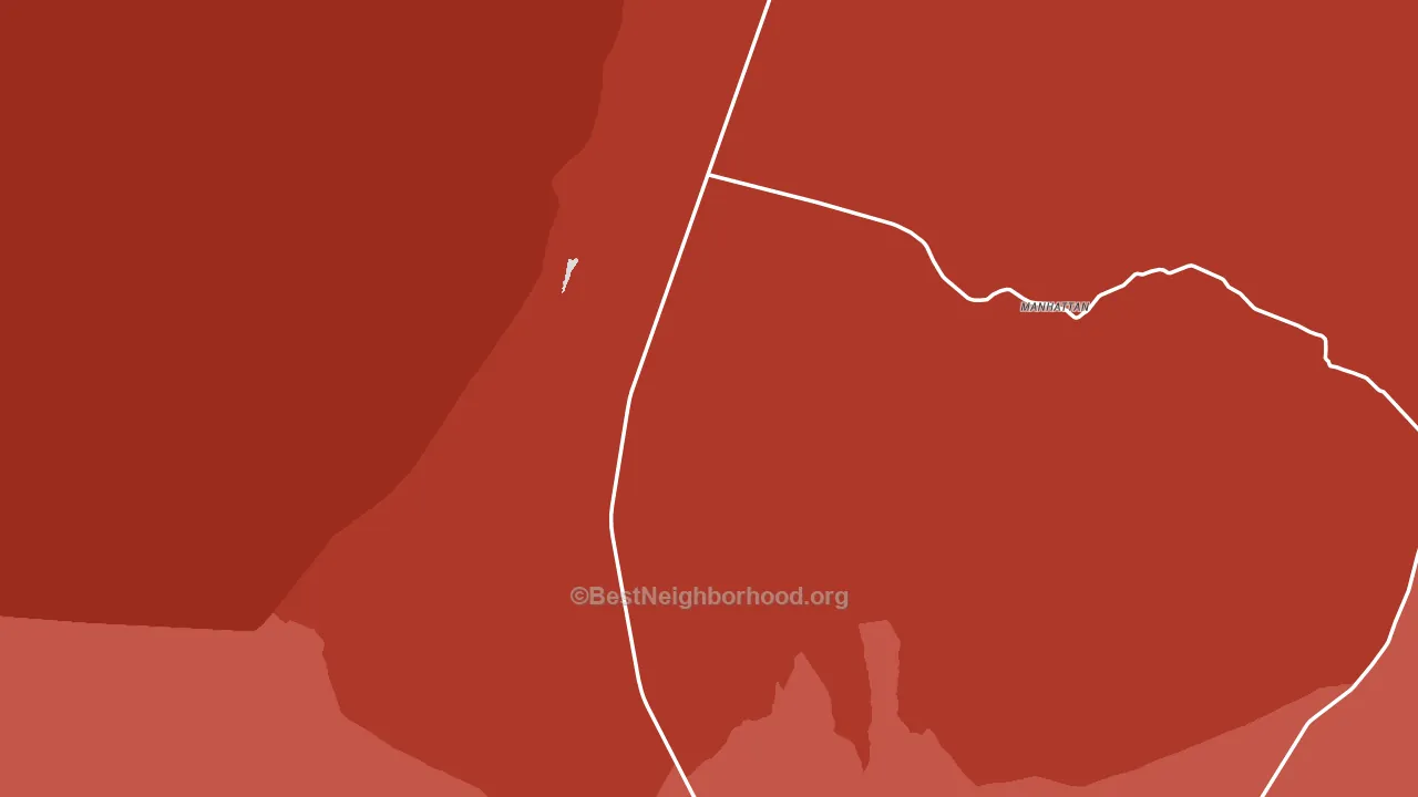 Manhattan, NV block-group political-lean map