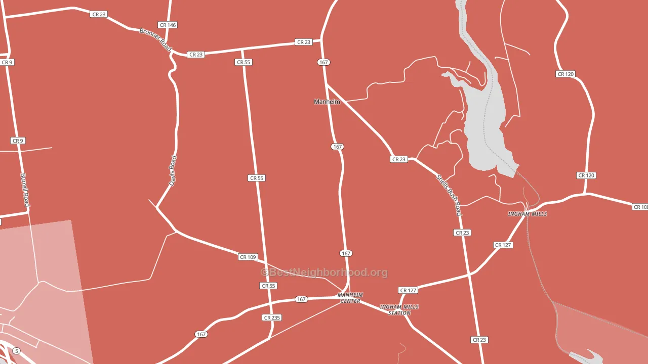 Manheim Center, NY block-group political-lean map