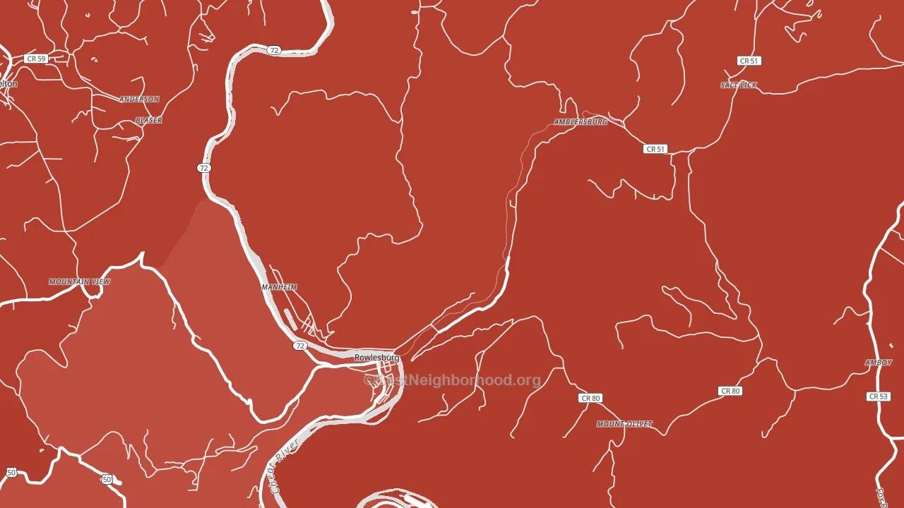 Manheim, WV block-group political-lean map