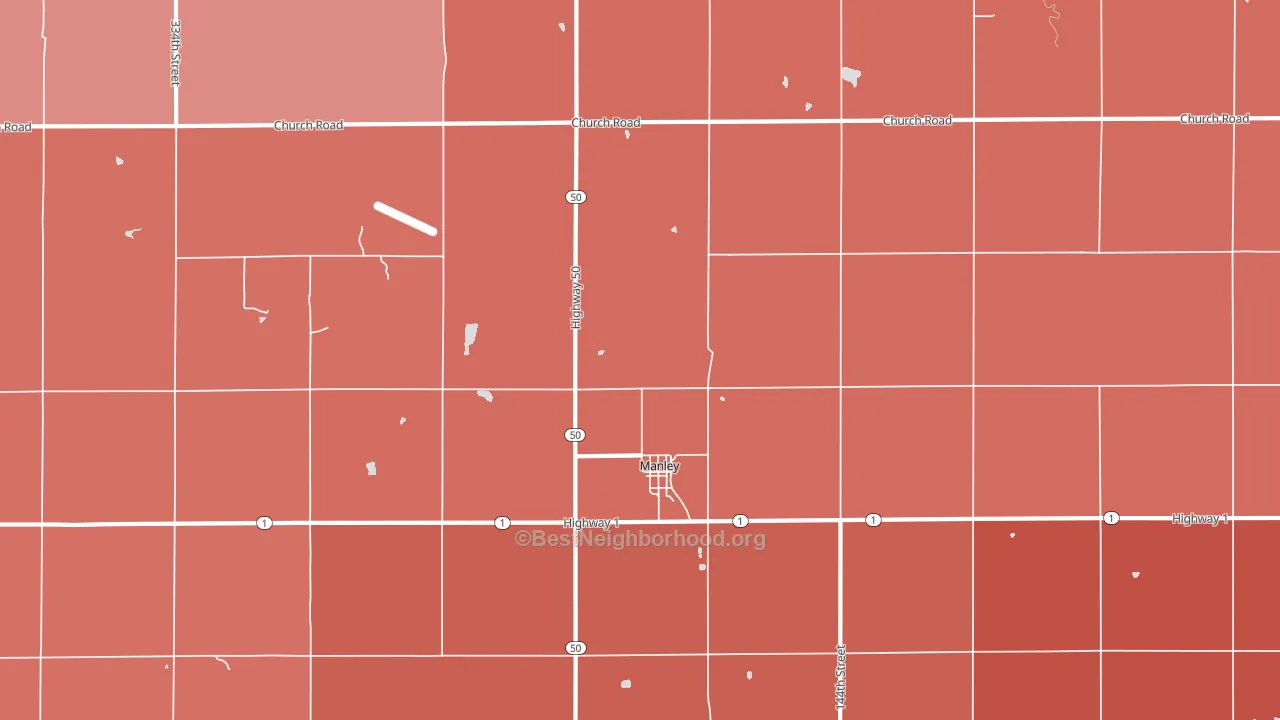 Manley, NE block-group political-lean map