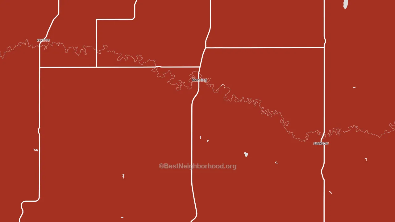 Manning, ND block-group political-lean map