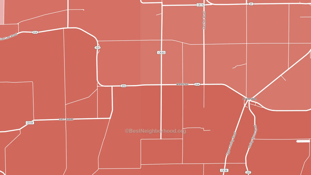 Manning, NY block-group political-lean map