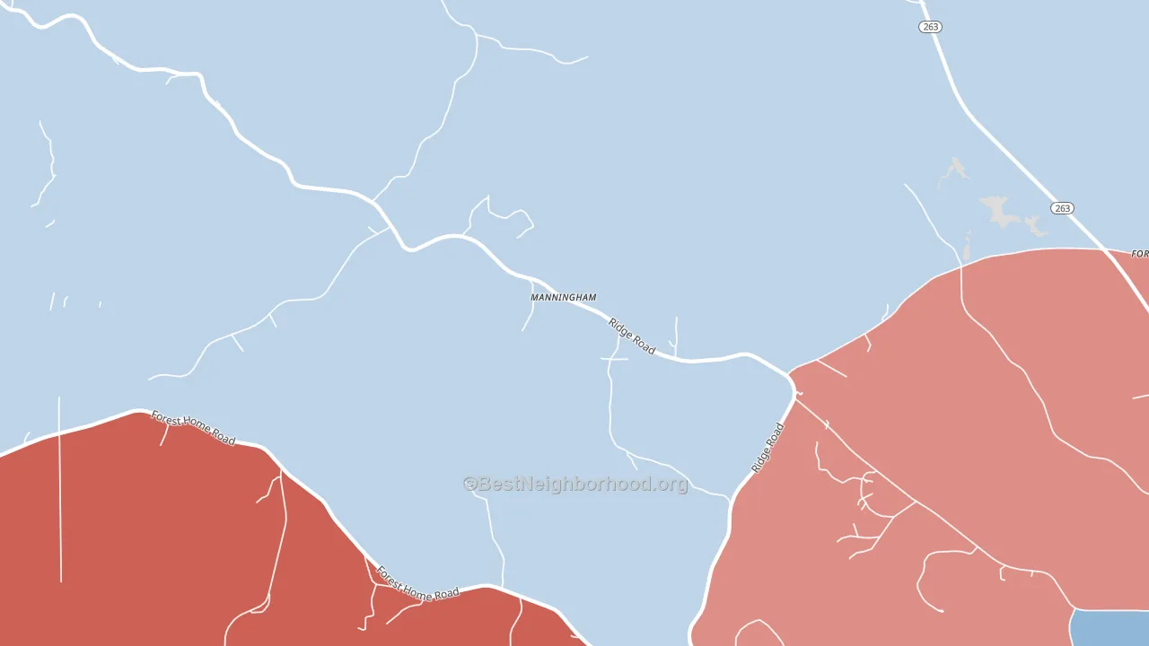 Manningham, AL block-group political-lean map