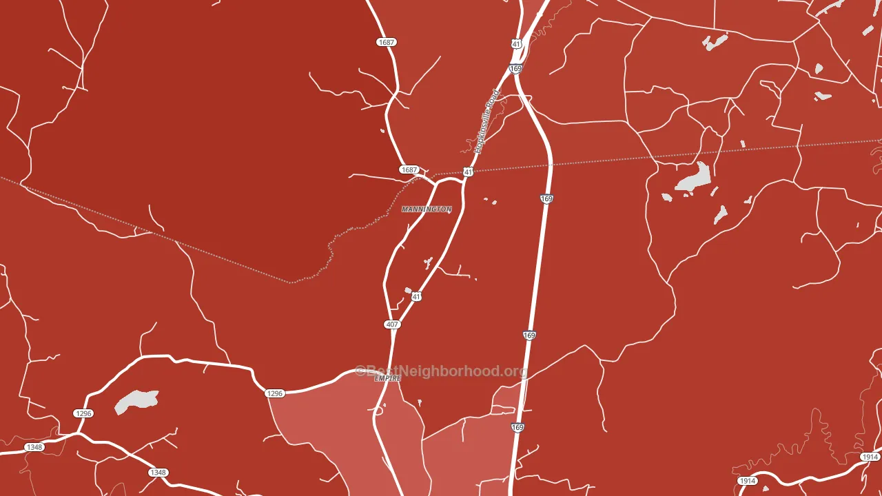Mannington, KY block-group political-lean map