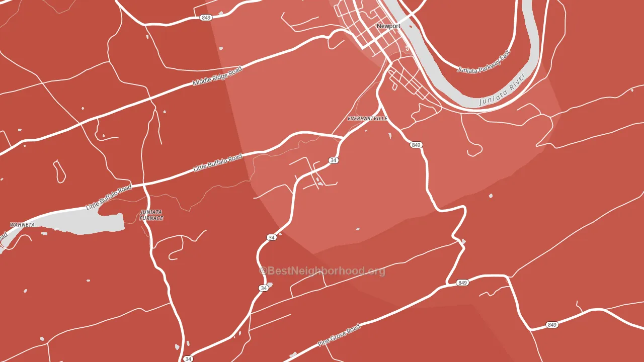 Mannsville, PA block-group political-lean map