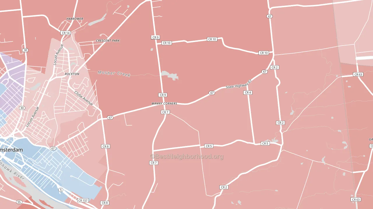 Manny Corners, NY block-group political-lean map