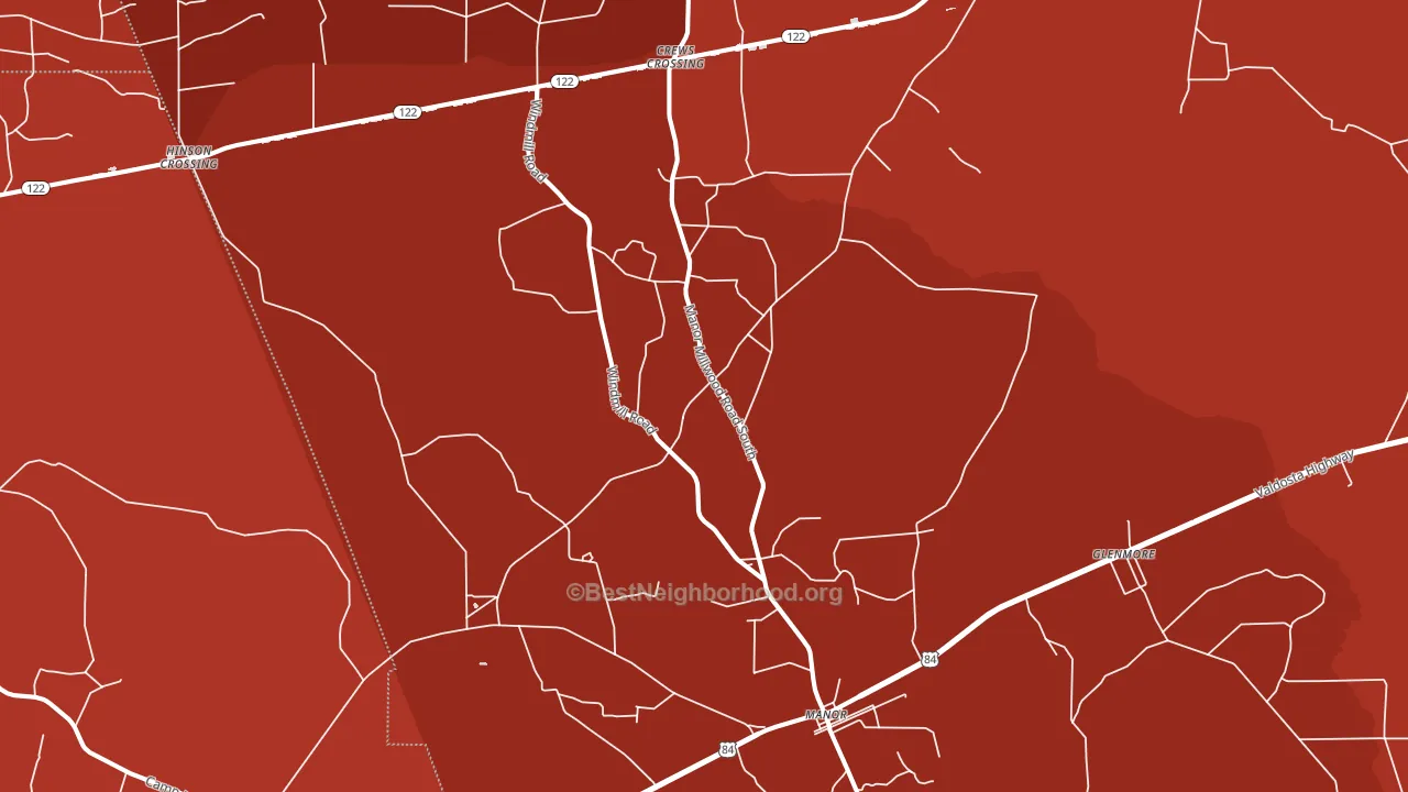 Manor, GA block-group political-lean map
