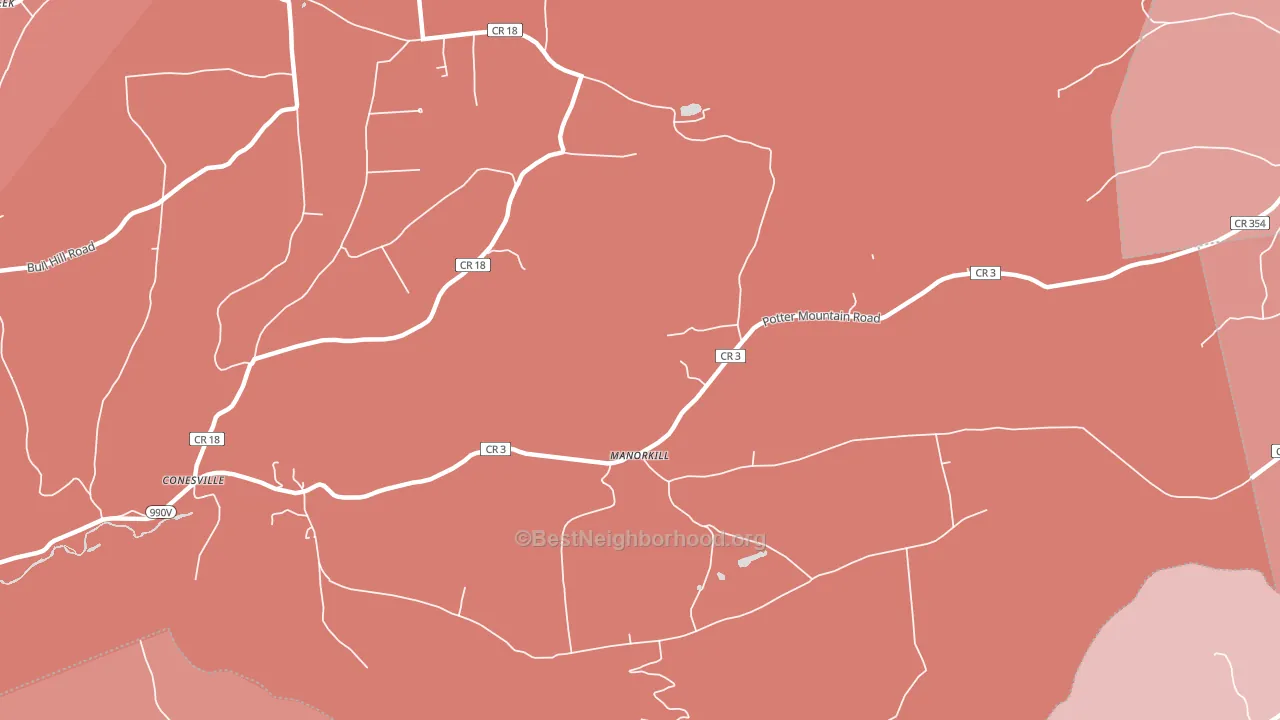 Manor Kill, NY block-group political-lean map