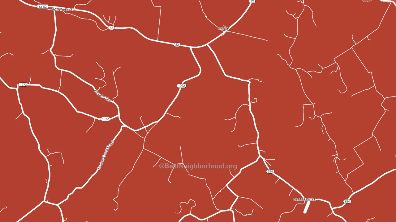 Manse, KY block-group political-lean map