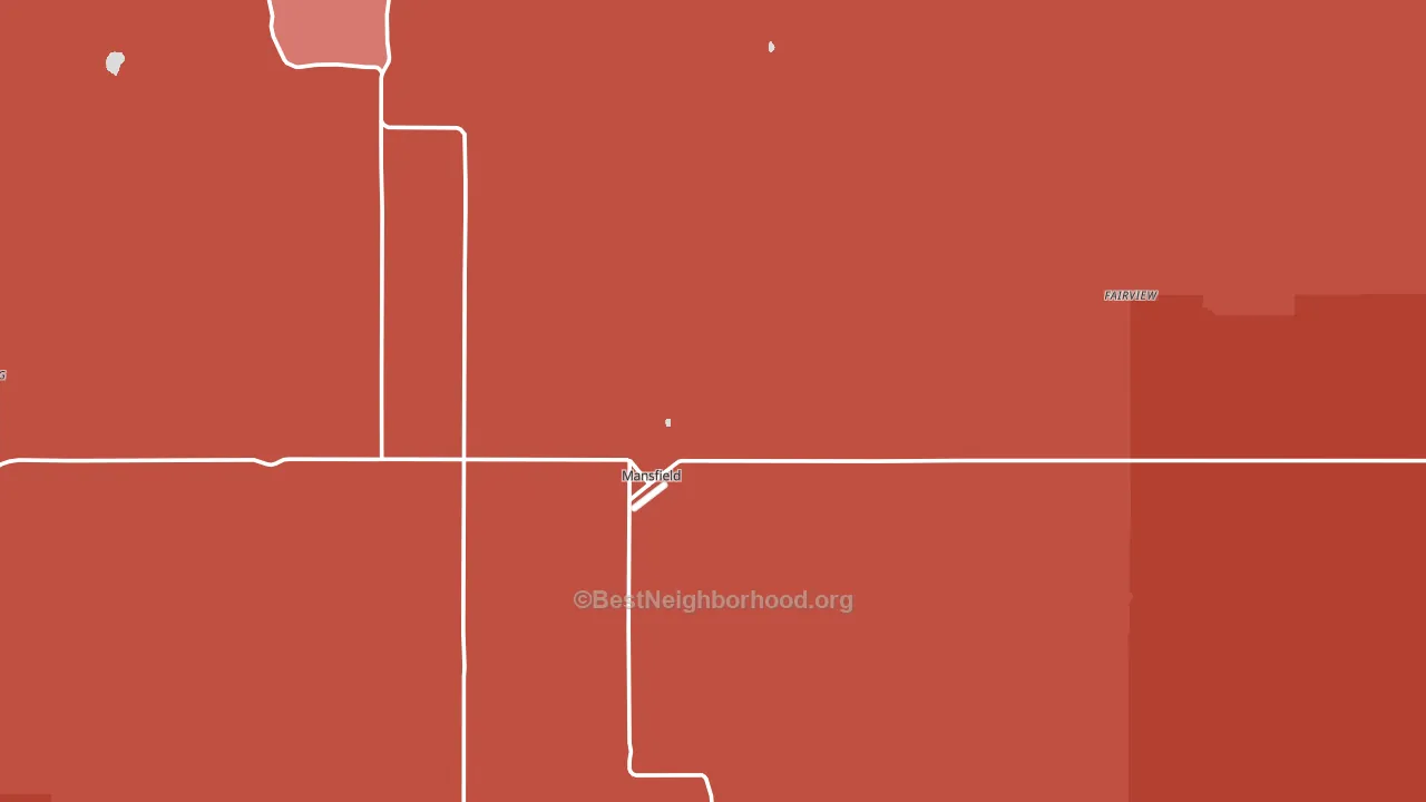 Mansfield, WA block-group political-lean map