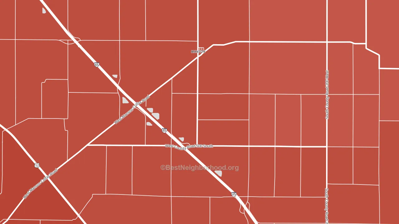 Manson, IN block-group political-lean map