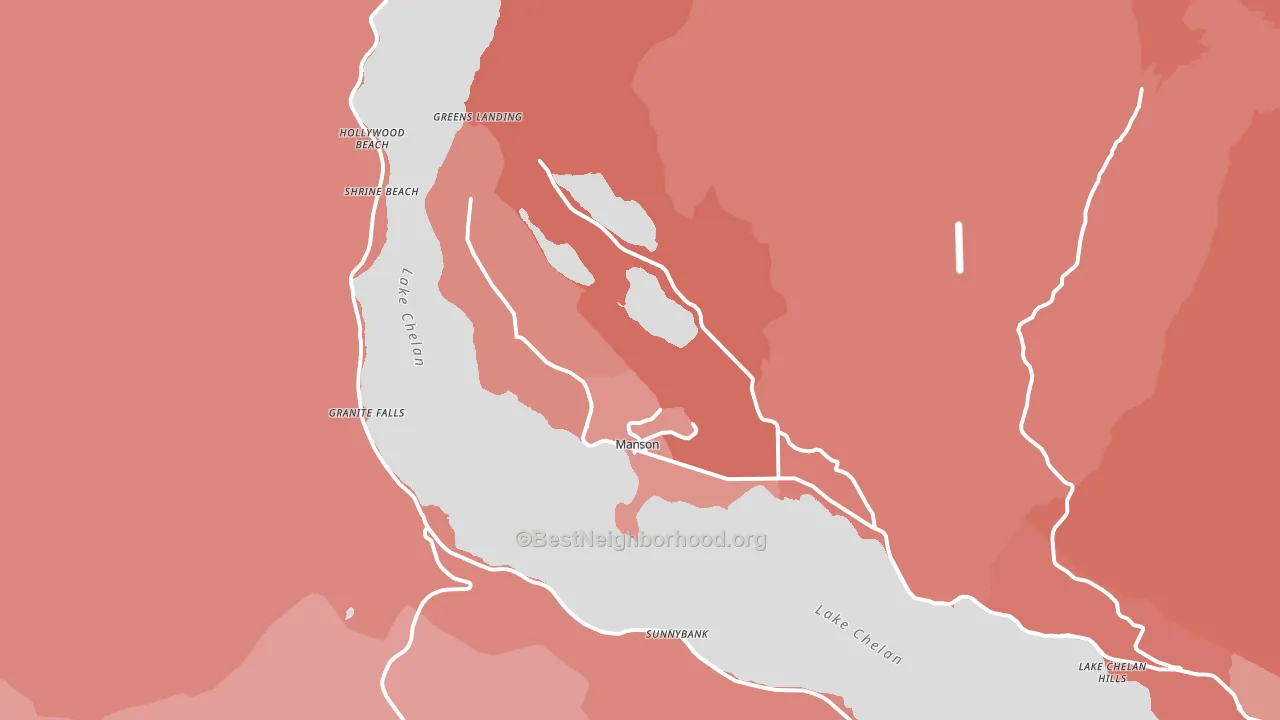 Manson, WA block-group political-lean map