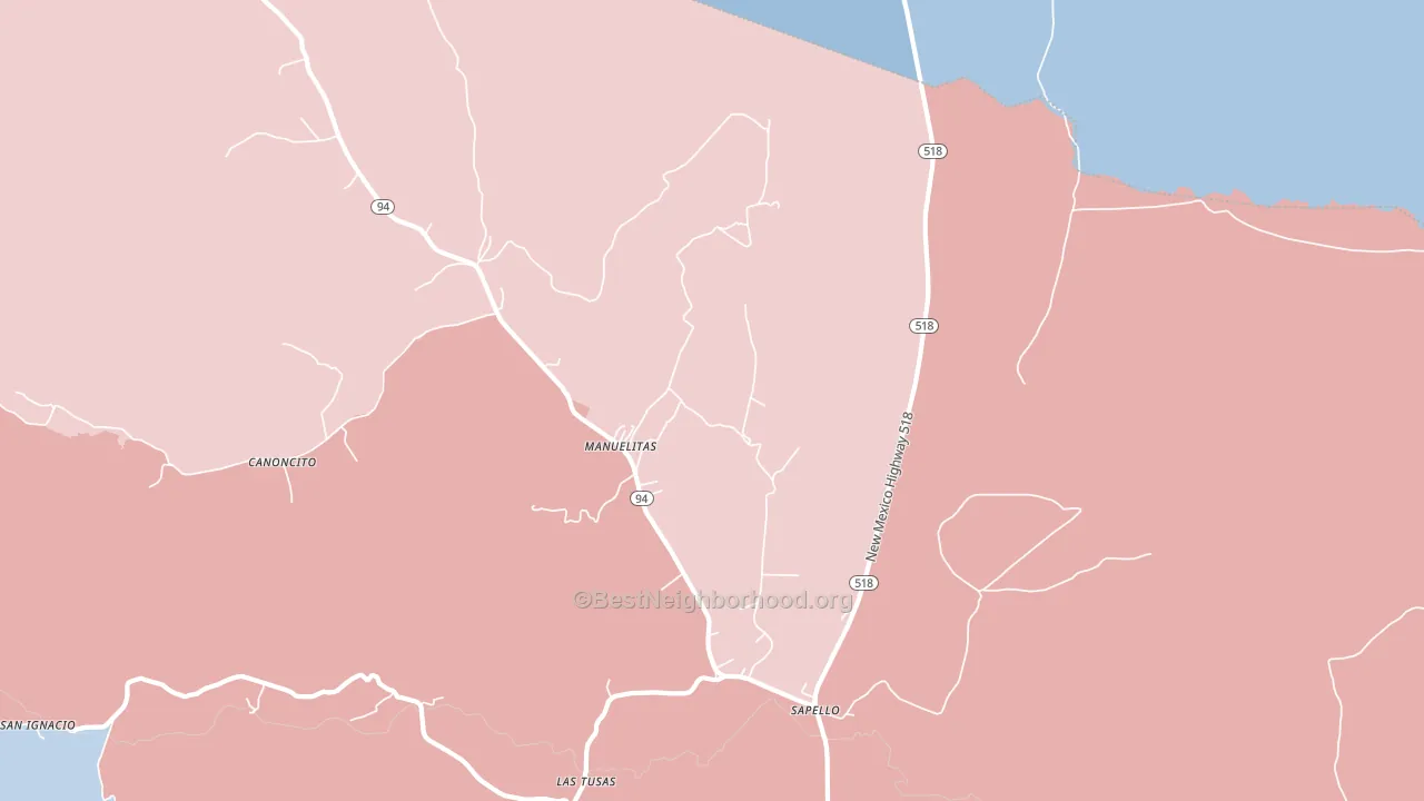 Manuelitas, NM block-group political-lean map