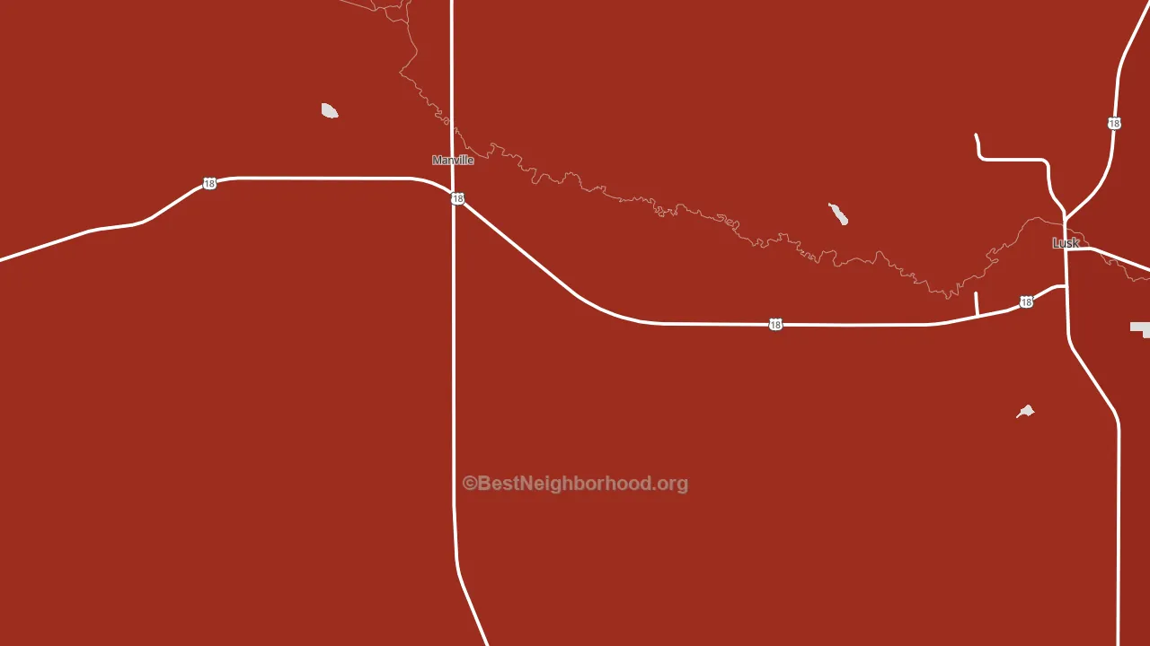 Manville, WY block-group political-lean map