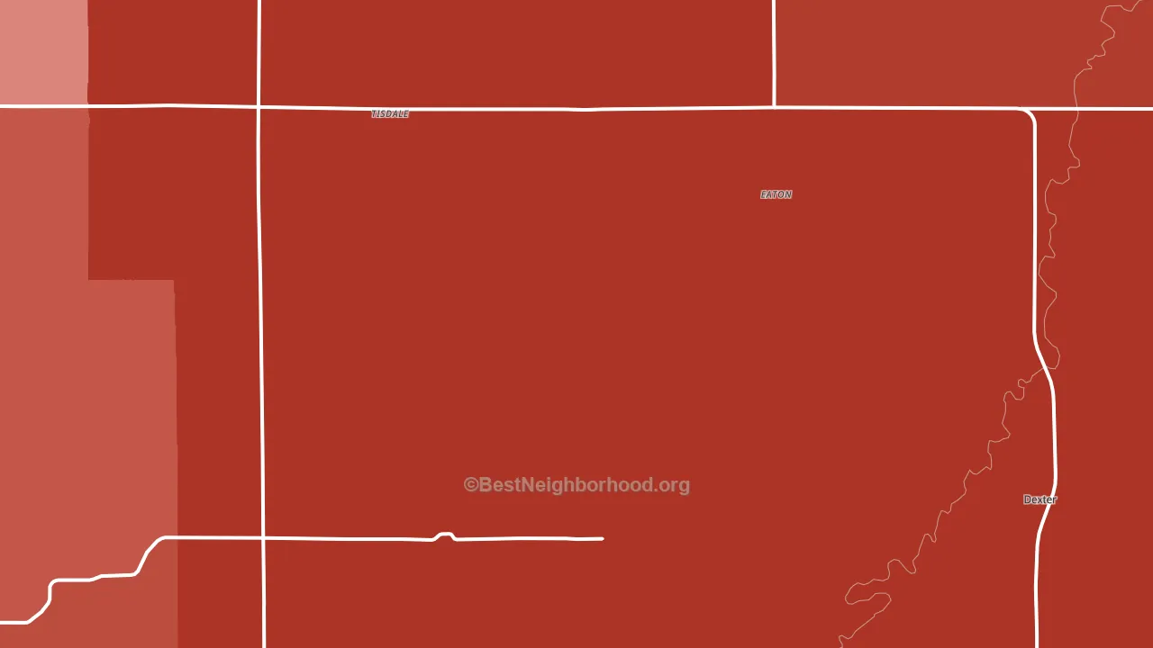 Maple City, KS block-group political-lean map