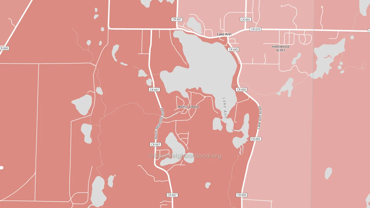 Maple Grove, MI block-group political-lean map