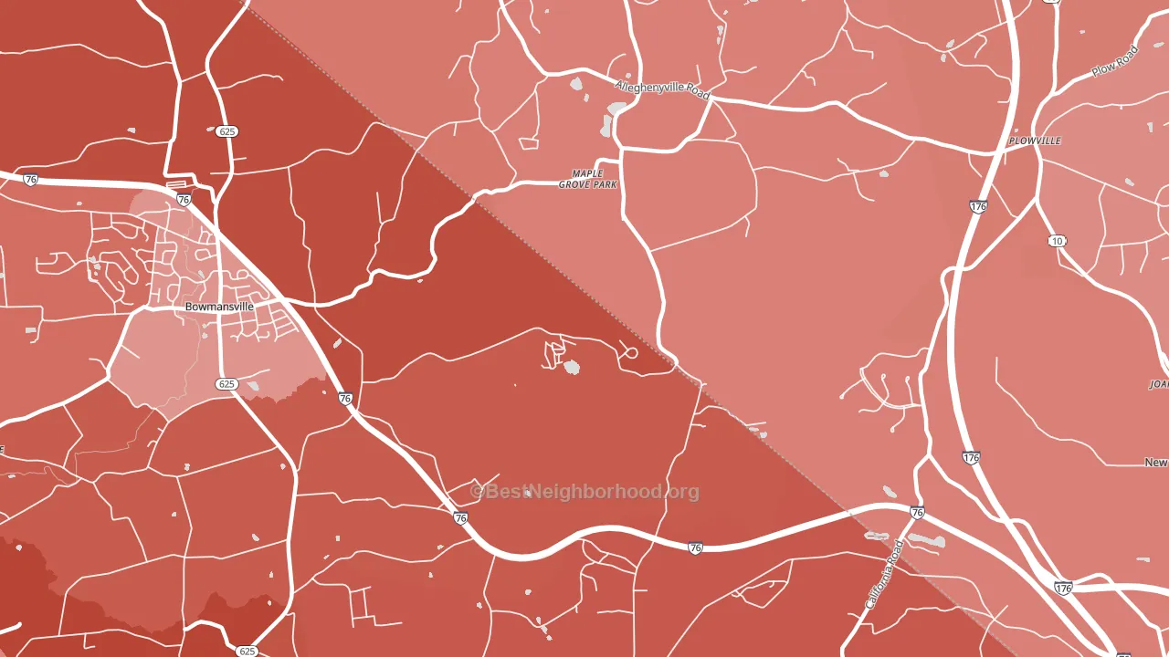 Maple Grove Park, PA block-group political-lean map