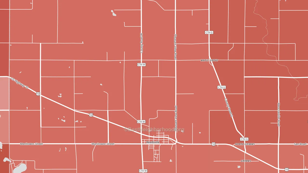 Maple Grove, WI block-group political-lean map