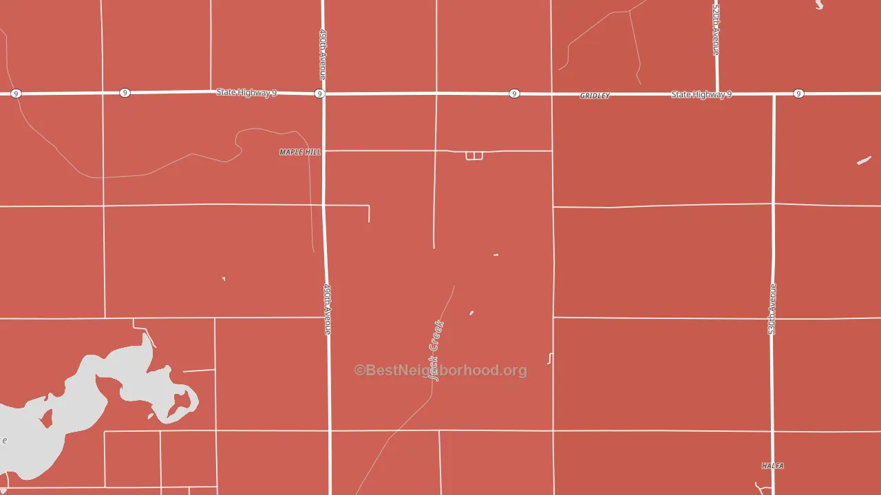 Maple Hill, IA block-group political-lean map