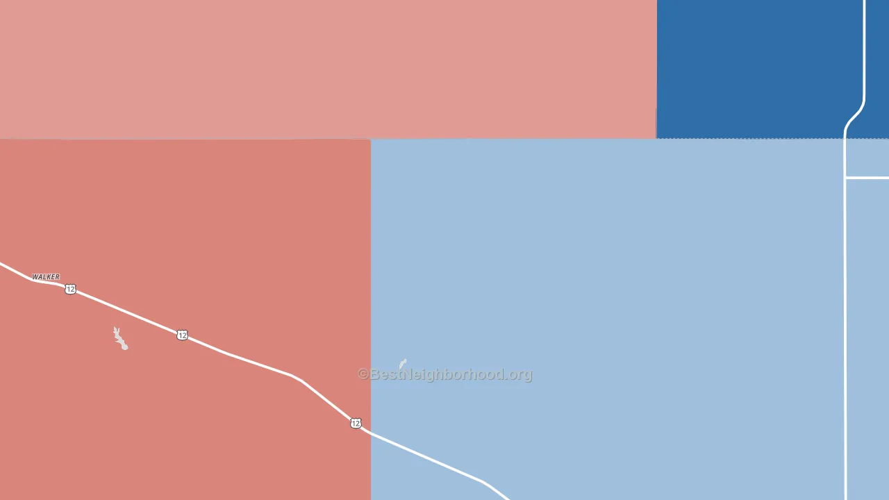 Maple Leaf, SD block-group political-lean map